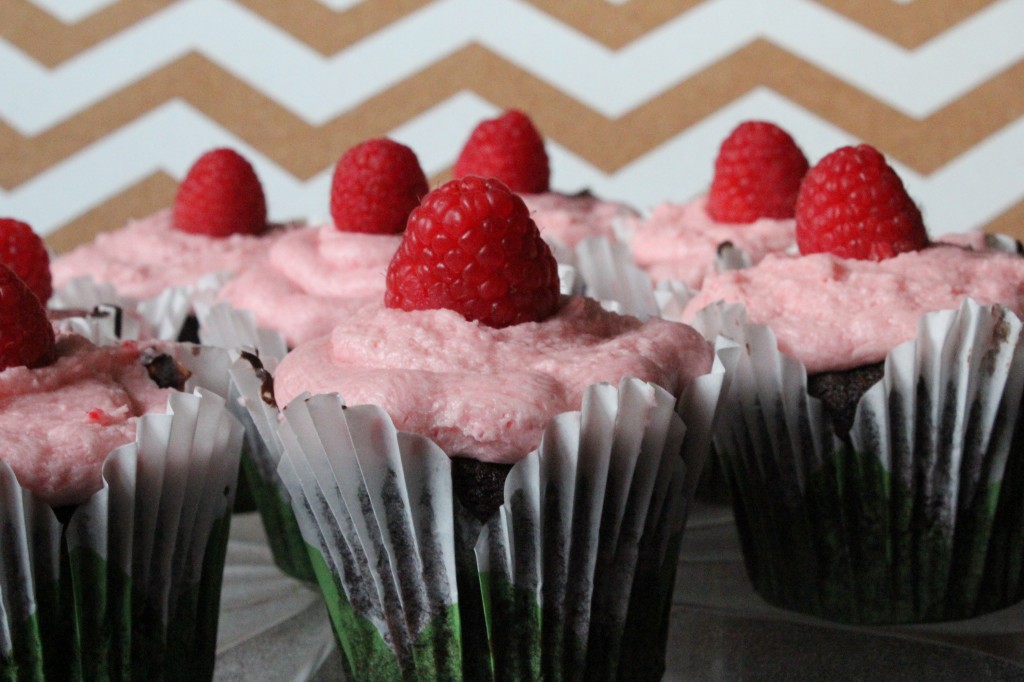 Chocolate Cupcake with Raspberry Buttercream Frosting1