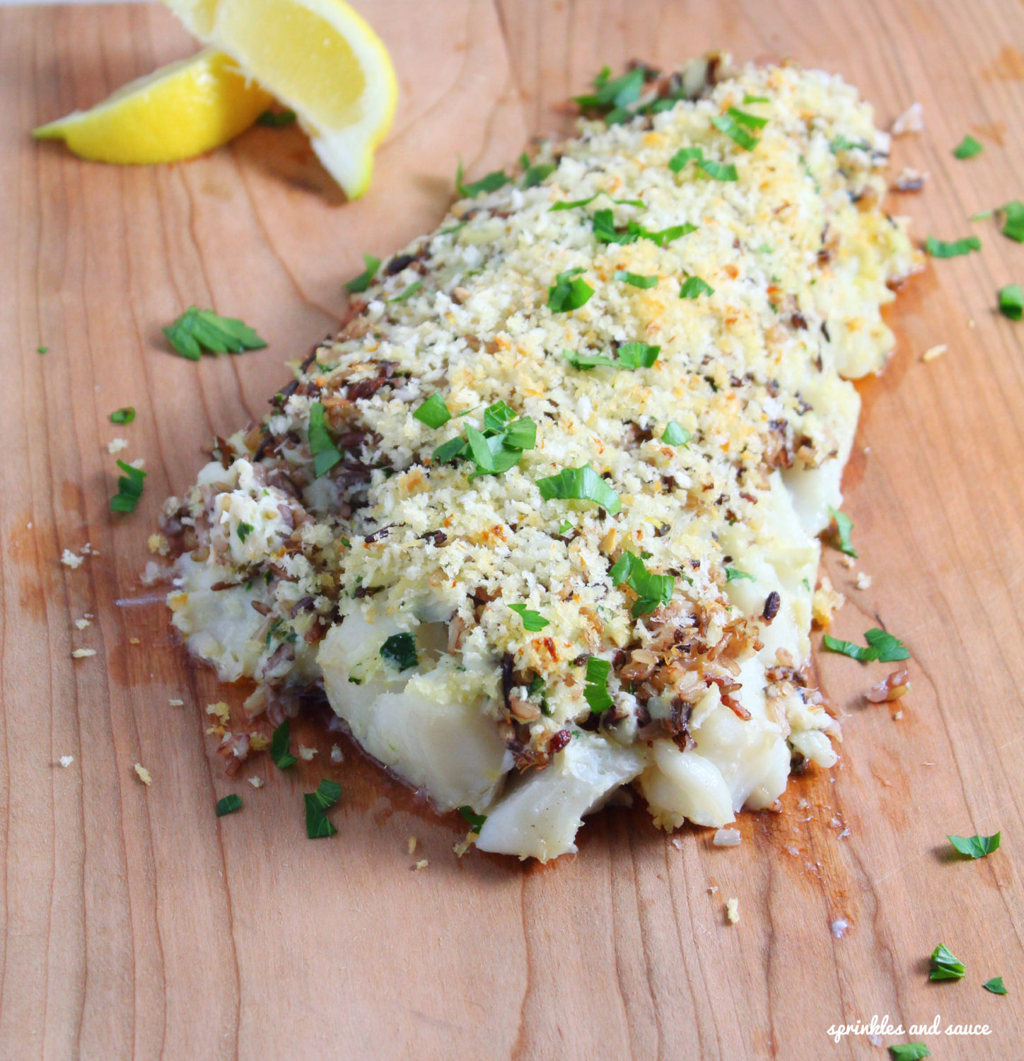 Haddock Topped with Crab and Wild Rice1