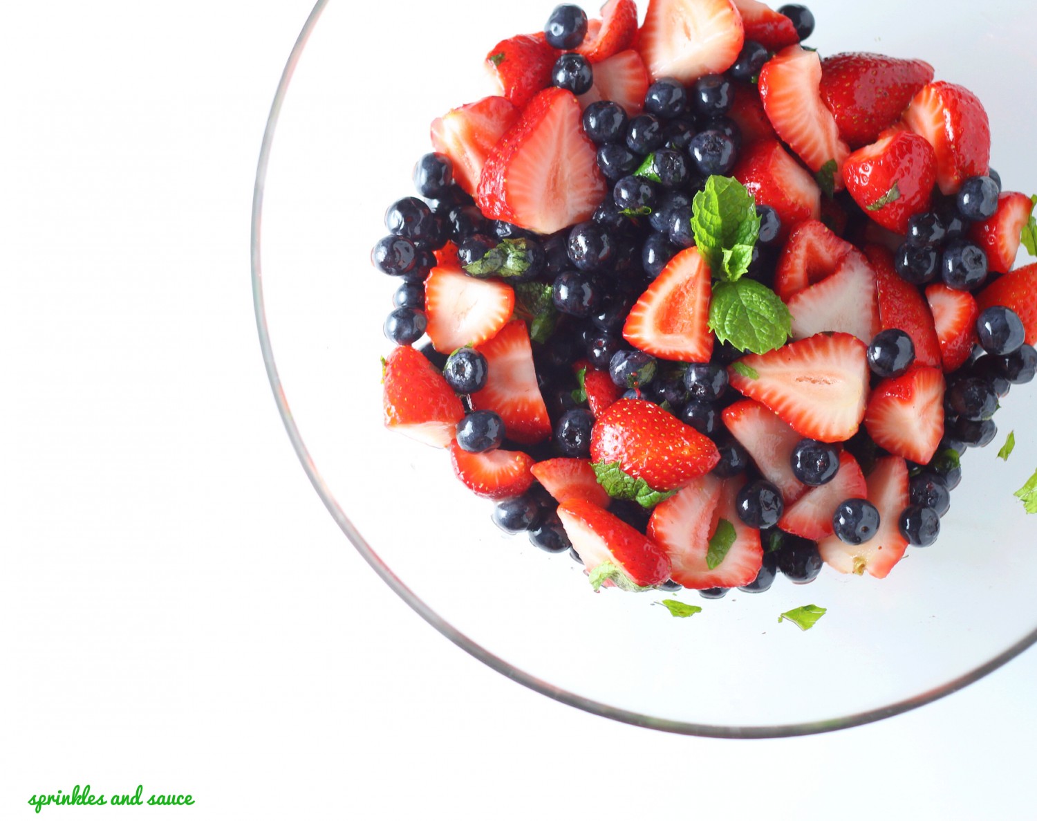 strawberry and blueberry fruit salad 1