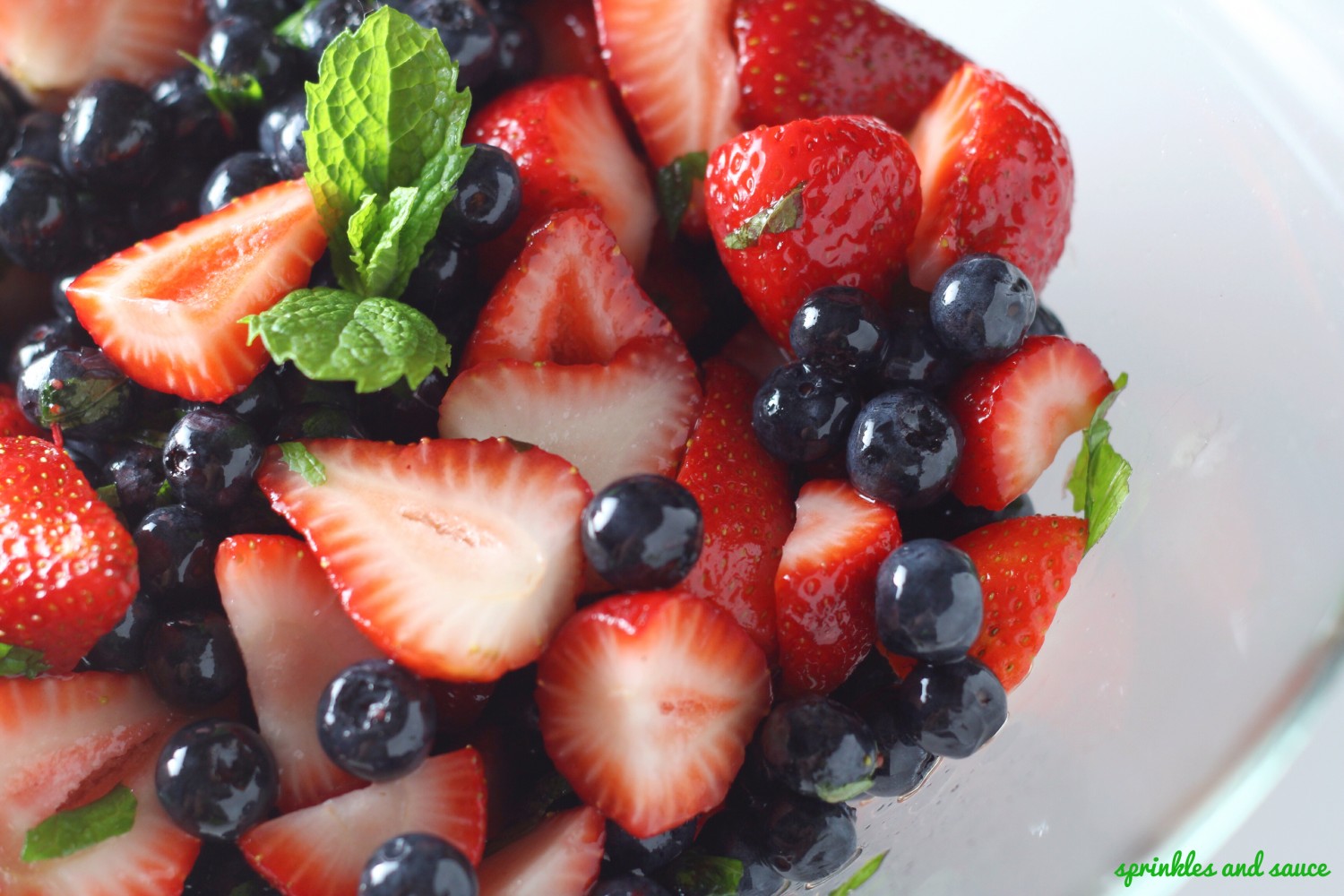 strawberry and blueberry fruit salad 3