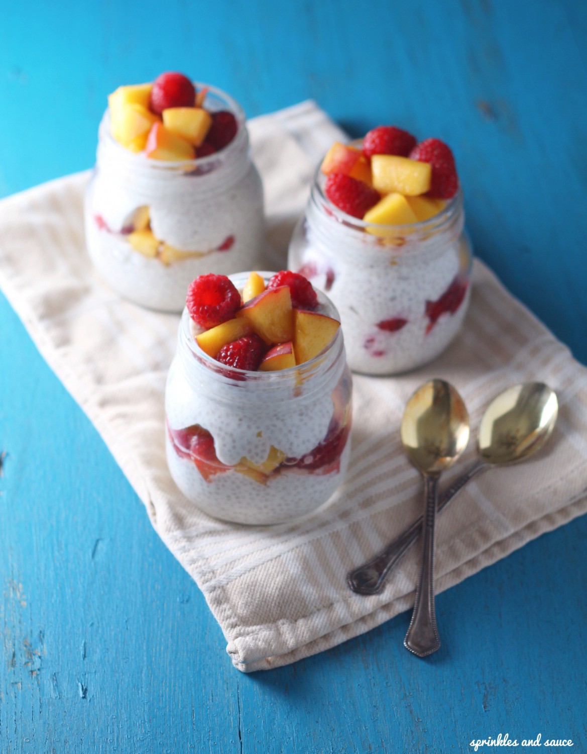 Chia Pudding with Peach and Raspberry1
