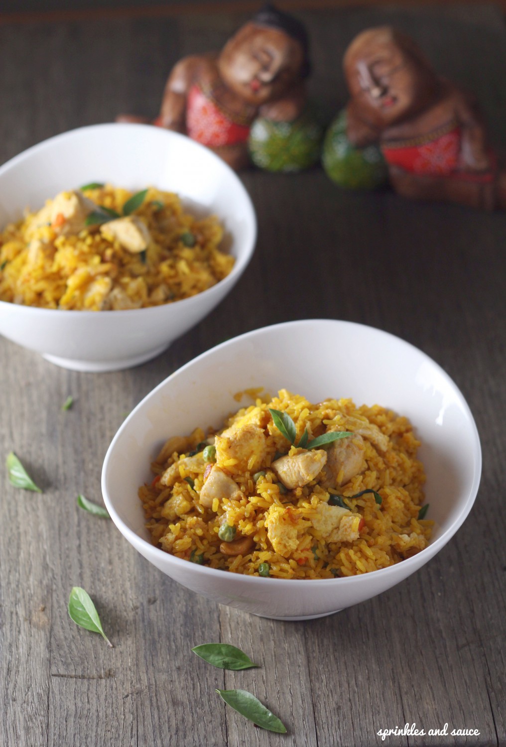 Thai Red Curry Fried Rice with Chicken