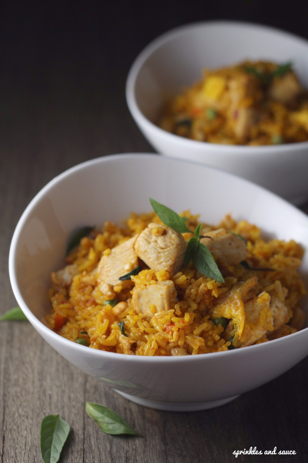 Thai Red Curry Fried Rice with Chicken1