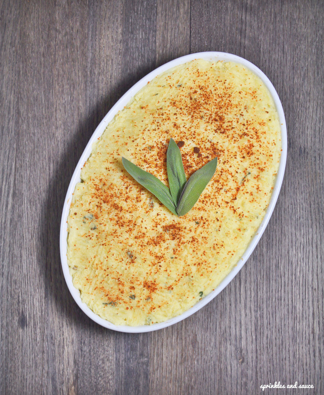 Mashed Potatoes with Goat Cheese and Sage1