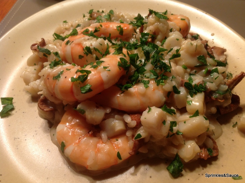 Seafood Risotto with Wild Mushrooms