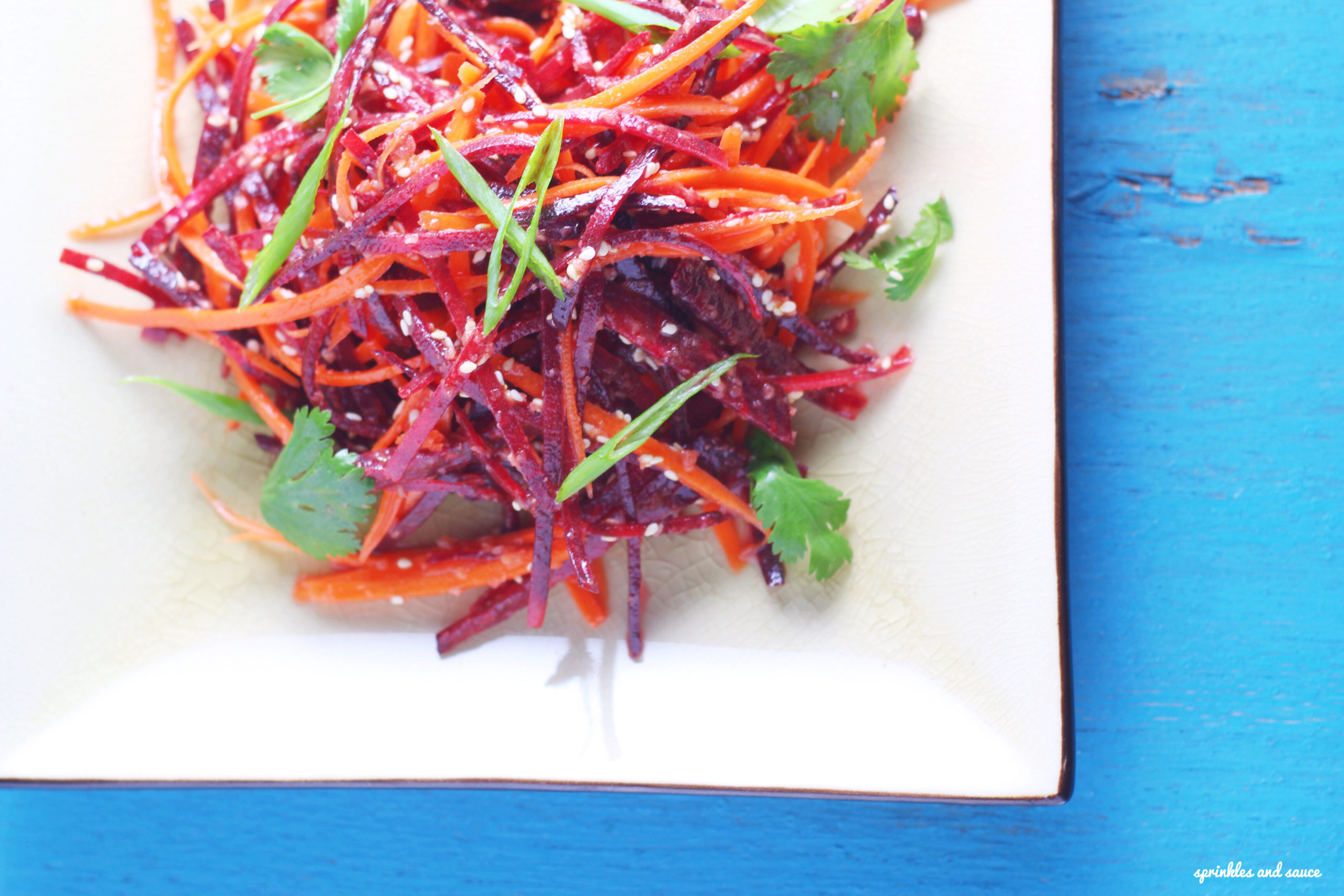 Carrot and Beet Salad with Ginger Vinaigrette